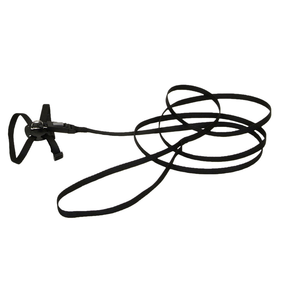 Adjustable Kitten Harness & 6' Leash Combo Black