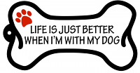 Bone Shaped Keychains Life Is Just Better When I'm With My Dog