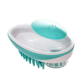 Silicone Bath Brush and Massage Comb for Pets Green