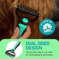 Maxpower Dual-Sided Pet Grooming Rake for Dogs & Cats – Dematting Tool Large