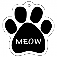 Dog & Cat Paw Keychains Meow