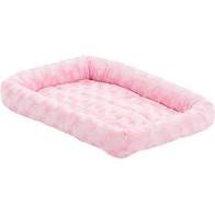 Plush Pink Bolstered Pet Bed 36"