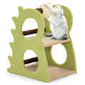 2-Tier Modern Cat Tree for Indoor Cats with Rotatable Sisal Scratching Ball-Green Default Title