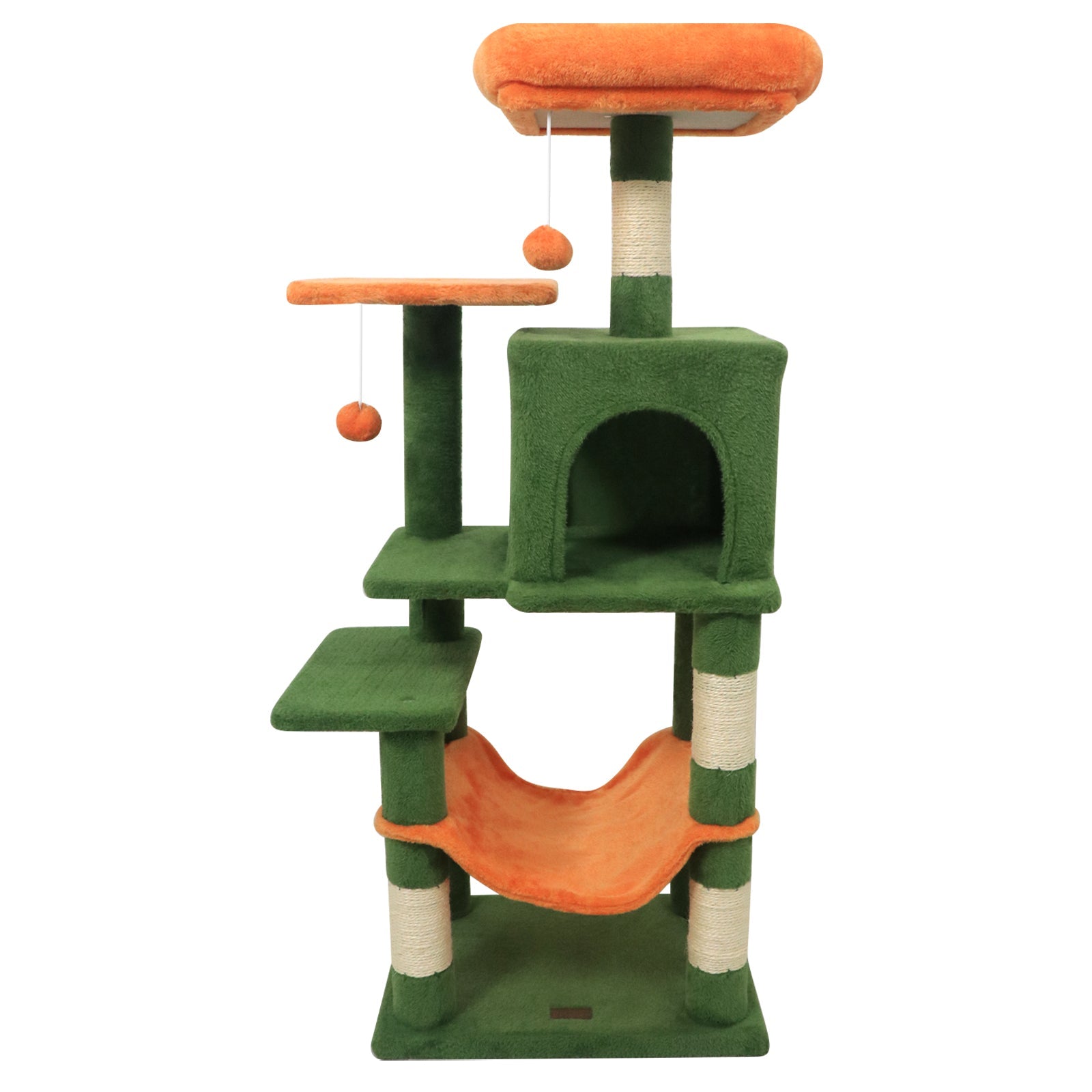 Multi-Level Cat Tower with 2-Door Condo and Padded Top Perch