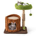 Multifunctional Cat Tree Cat Tower with Scratching Posts and Top Perch-Brown Default Title