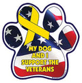 My Dog & I Support the Veterans - Paw Magnet