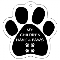 Dog & Cat Paw Keychains My Children Have 4 Paws