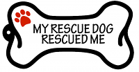 Bone Shaped Keychains My Rescue Dog Rescued Me