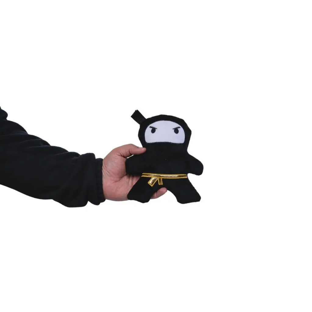 Pink & Black Ninja Love Plush Dog Toy Gift Set – with Squeaker & Crinkle Paper for Fun Play