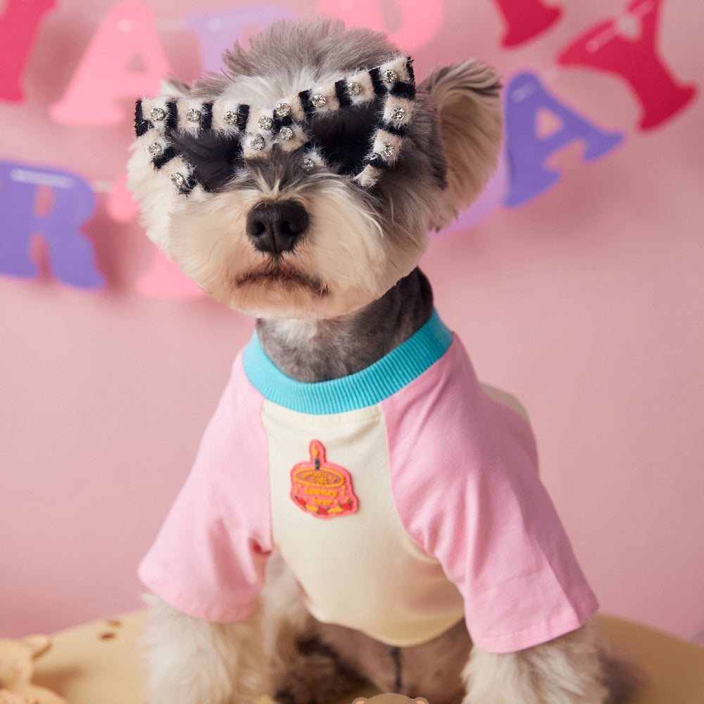 Luxury Pet Cat Eye Sunglasses – Rhinestone Furry Zebra Fashion Dog Glasses