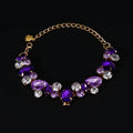 Luxury Crystal Pet Necklace – Rhinestone Dog Jewelry Collar for Small Dogs & Cats Purple