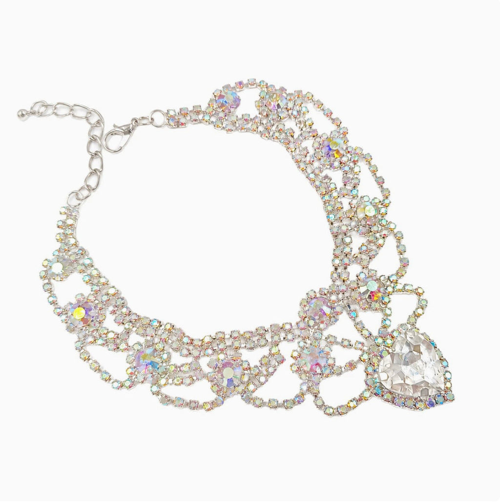 Iridescent Heart Pet Necklace Gift Box Set