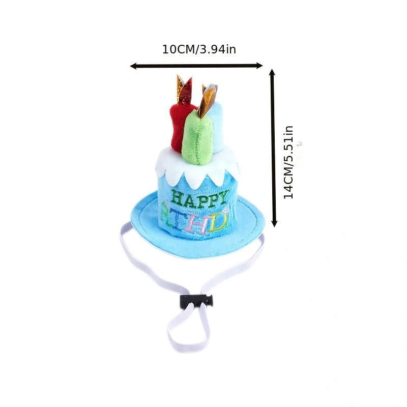 Pet birthday cake top hat