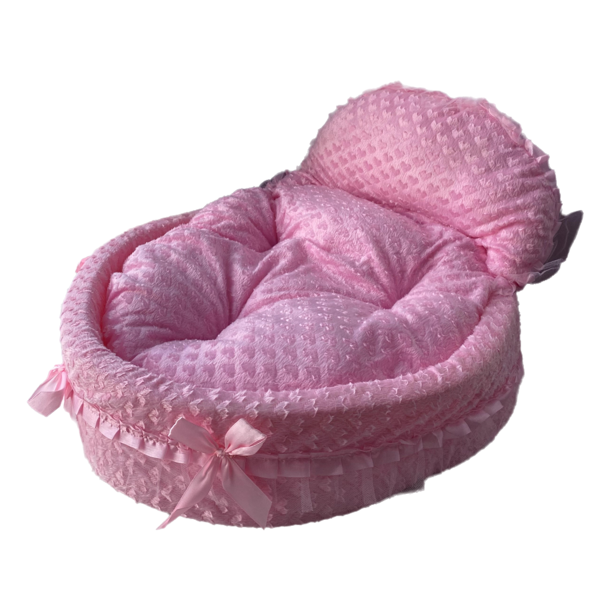 Pink Princess Plush Pet Bed