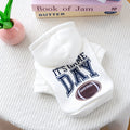 Game Day Dog Hoodie — Football Embroidery & Cozy Fleece