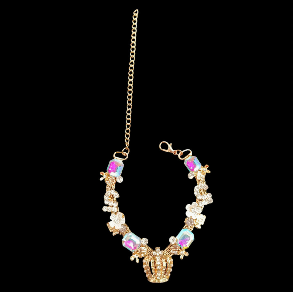 Gold Crown Pet Necklace Gift Box Set
