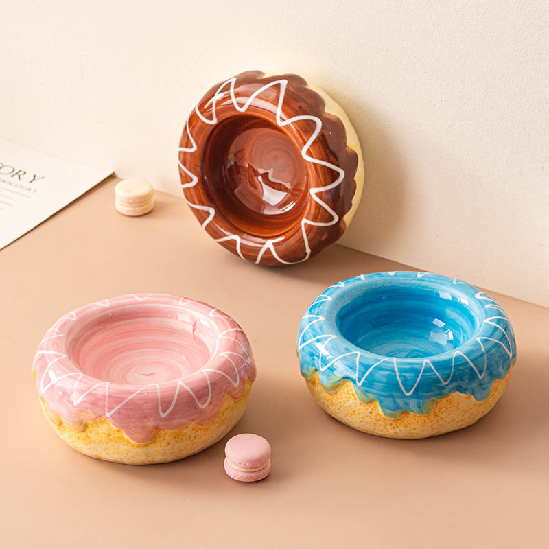 Donut Ceramic Pet Bowl (2 pcs per set)