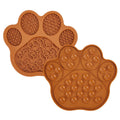 Paw Silicone Pet Lick Mat Slow Feeder Brown