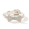 Crystal Bow Dressy Pet Collar for Dogs