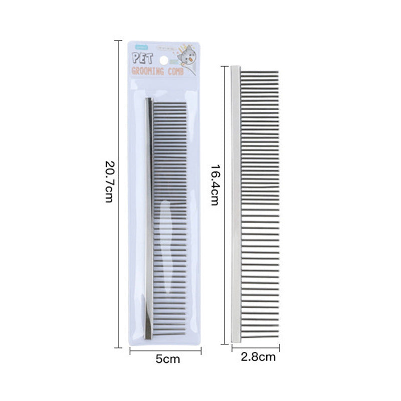 Stainless Steel Pet Row Comb for Dogs and Cats