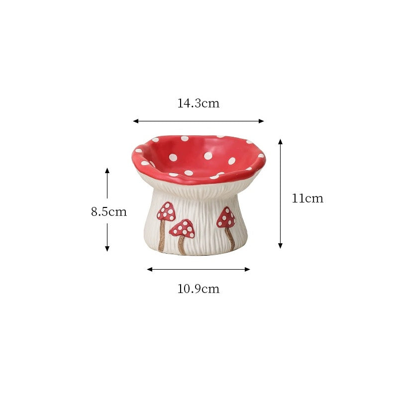 Ceramic Mushroom Pet Bowl