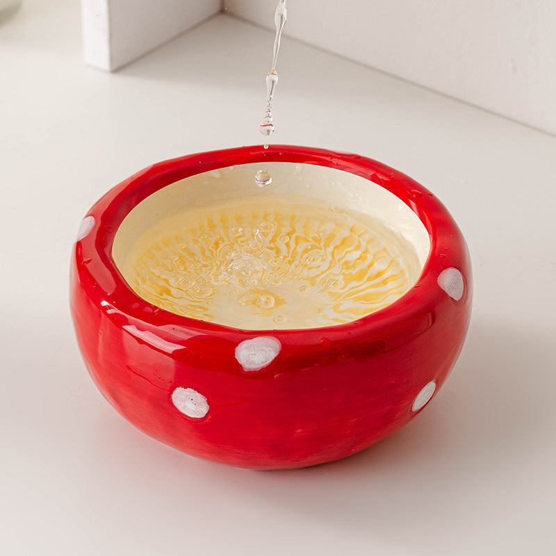 Mushroom Ceramic Pet Bowl Set (2 pcs per set)