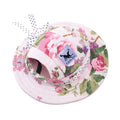 Colorful Mesh Breathable Pet Sun Hat with Ear Holes Pink Floral S