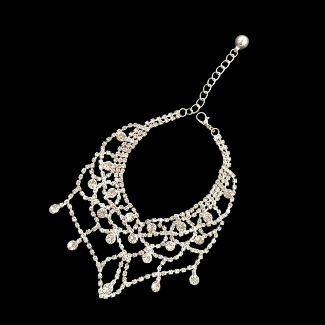 Silver Sparkle Pet Necklace Gift Box Set Silver