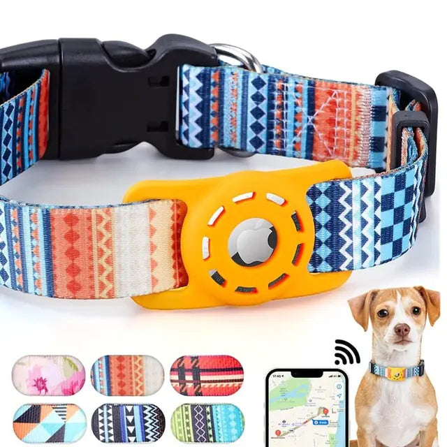 Digital Printing Collar for Apple Airtag Orange M- 2x55CM
