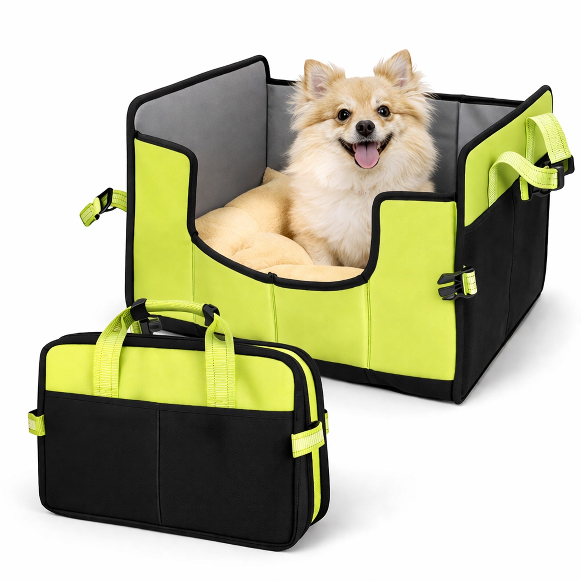 Pet Life ® 'Travel-Nest' Folding Travel Cat and Dog Bed Green