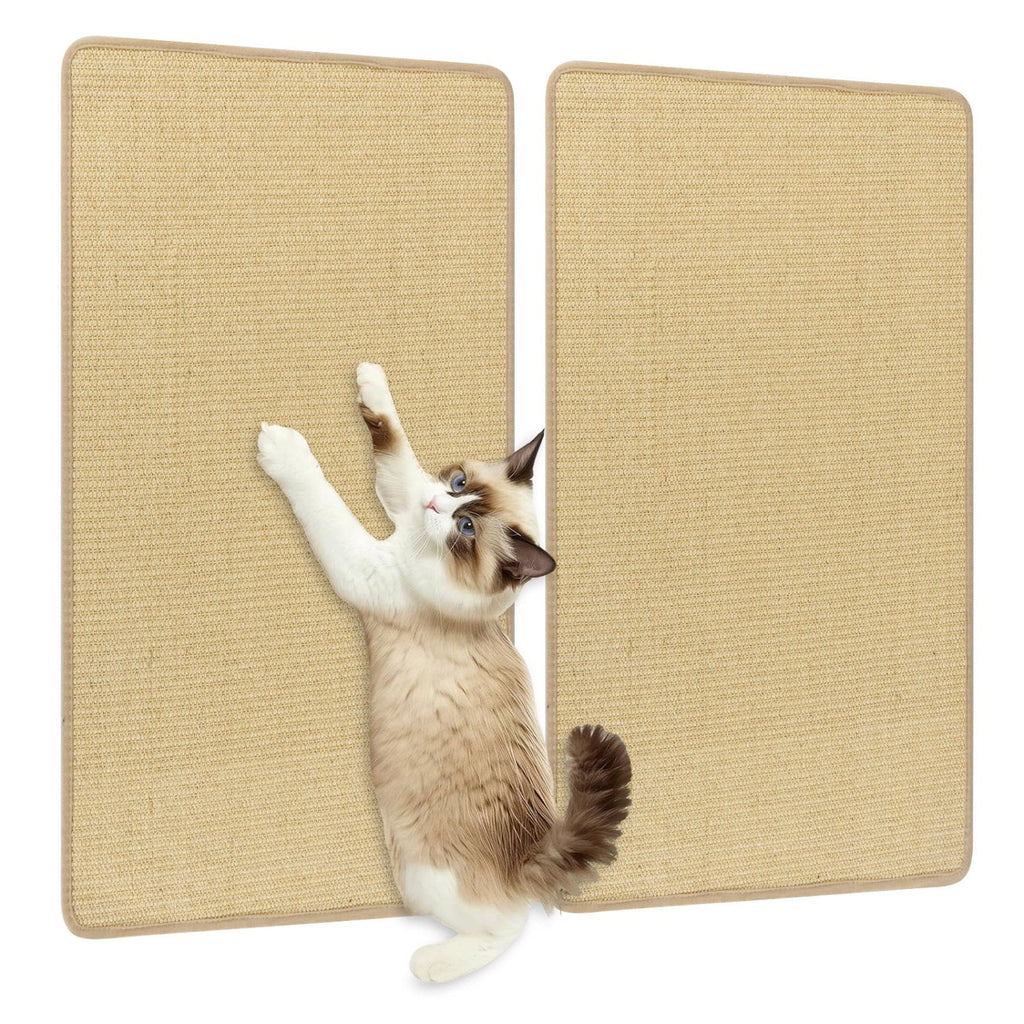 4 Pieces Cat Scratcher Mat Set 32 x 20 Inch Pads for Cats