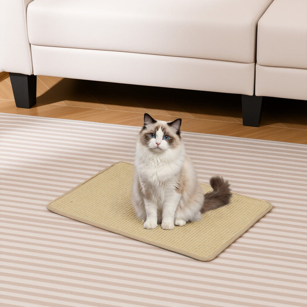 12 Pieces Cat Scratcher Mat Set 24 x 16 Inch Natural Sisal Pads