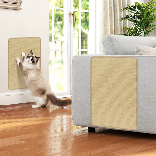 12 Pieces Cat Scratcher Mat Set 24 x 16 Inch Natural Sisal Pads
