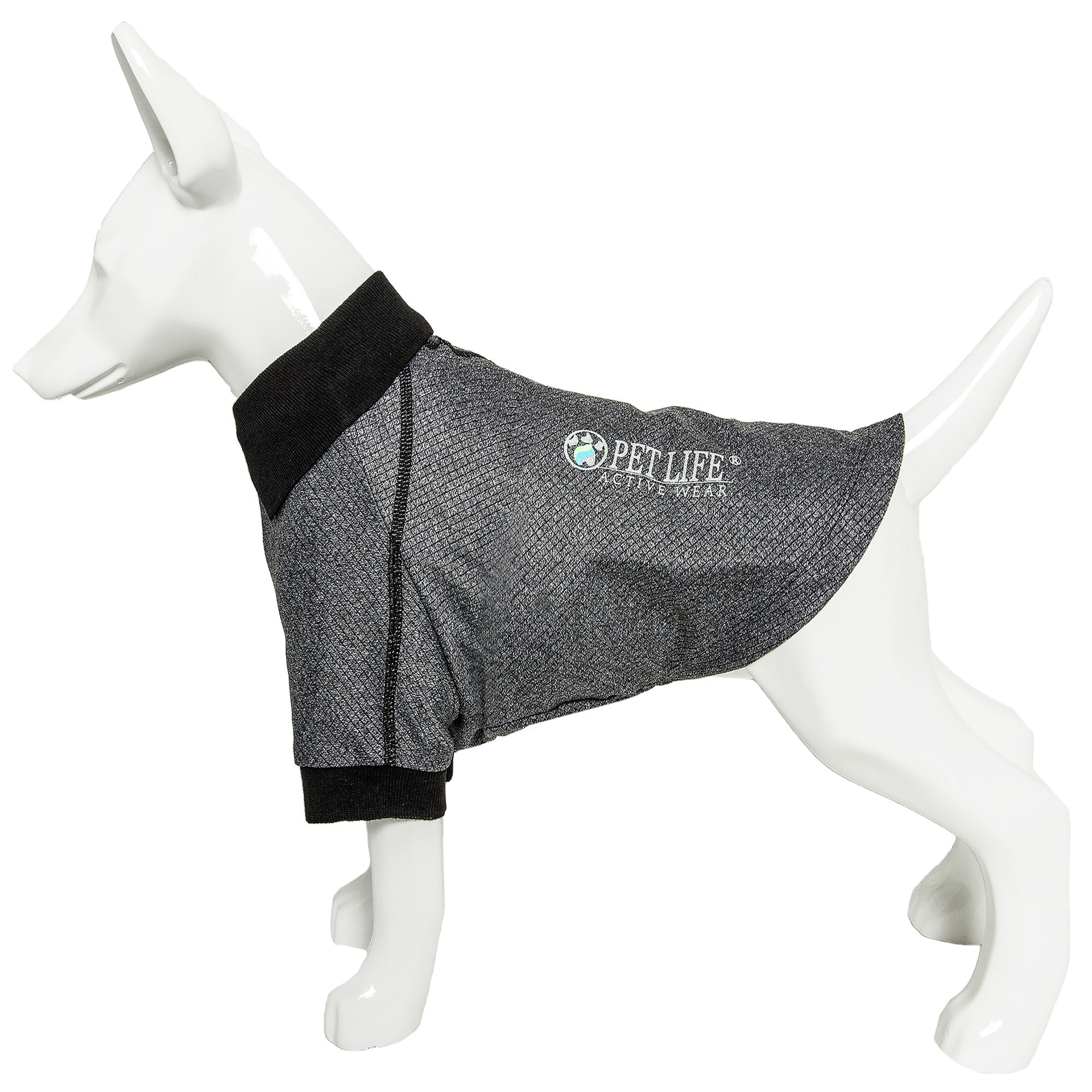 Pet Life ® Active 'Fur-Flex' Stretch and Quick-Dry Anti-Odor Fitness Yoga Dog Polo T-Shirt