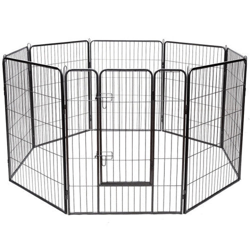 8 Metal Panel Heavy Duty Pet Playpen Dog Fence with Door-48 inches