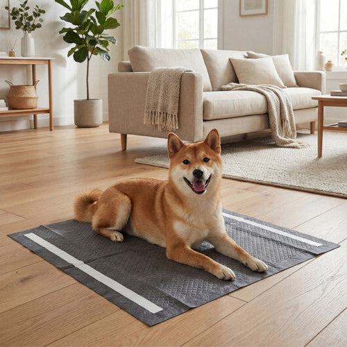 24" x 24" Charcoal?Dog Pee Pads 6-Layer for Dogs-Black