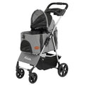 3-in-1 Pet Stroller for Small Medium Dogs Foldable with Detachable Carrier-Gray