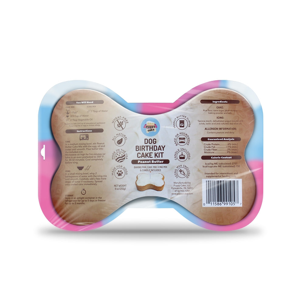 Peanut Butter Dog Birthday Cake Kit Peanut Butter