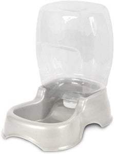 Dog or Cat Pet Cafe Waterer, Pearl Silver Pearl Silver - 3 Gallon
