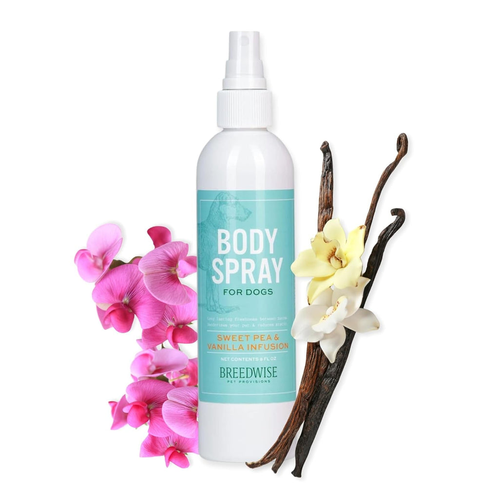 Pet Deodorizing Spray Dog Cat Cologne Sweet Pea Vanilla Odor Control 8oz Default Title