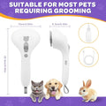 Pet Grooming Brush for Cats & Dogs- Self Cleaning Rechargeable Deshedding White