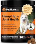 Pet Honesty Senior Hemp Hip & Joint Supplement for Dogs Mobility Chews 90 Ct Bacon - Regular 90 Ct