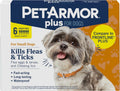 PetArmor Plus Flea Tick Treatment Dogs Waterproof Fast Acting 5-132lbs 5-22 Lbs 6 Count