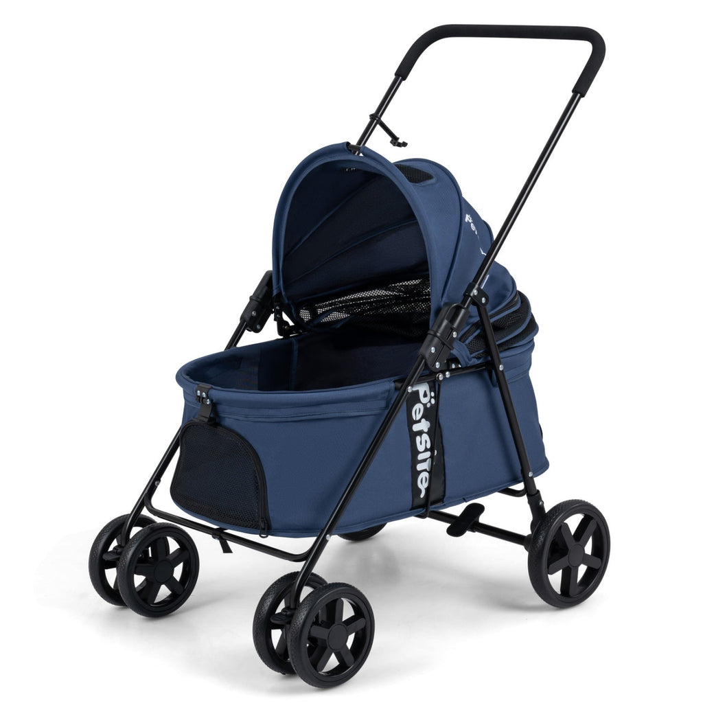 Foldable Pet Stroller for Small to Medium Dogs with Brake