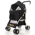 3-In-1 Pet Stroller with Removable Car Seat Carrier-Black Default Title