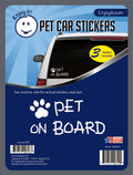 Pet on Board and Paw Car Sticker by Enjoy it!