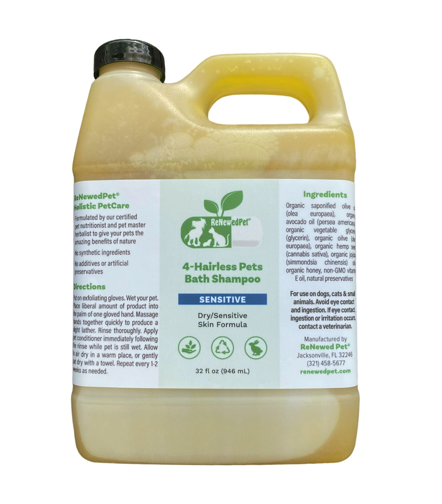 4-HAIRLESS PETS SENSITIVE SHAMPOO 32 OZ. ($3.62 oz.)