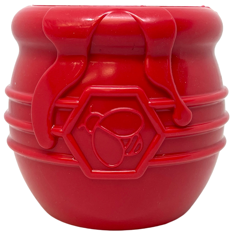 SodaPup Honey Pot Dog Treat Dispenser – PUP-X Rubber Enrichment Toy | L & XL | USA Made