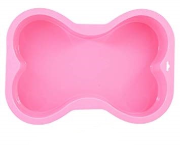 Dog Bone Cake Pan -Silicone Pink
