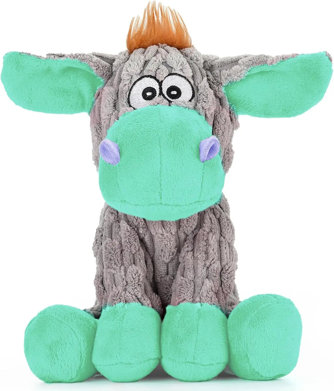 Plush Crinkle Squeaky Dog Toy for Small Medium & Large Dogs – Tough Chew Lake Blue